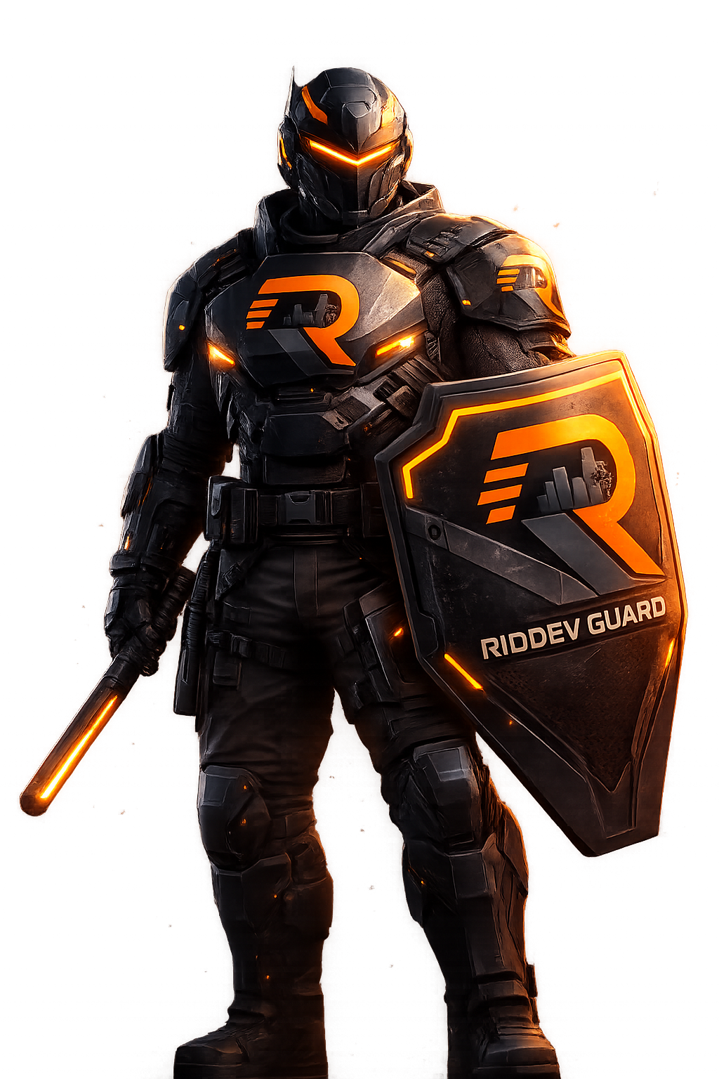 RIDDEV Guard armored sentinel representing FiveM backdoor and server protection