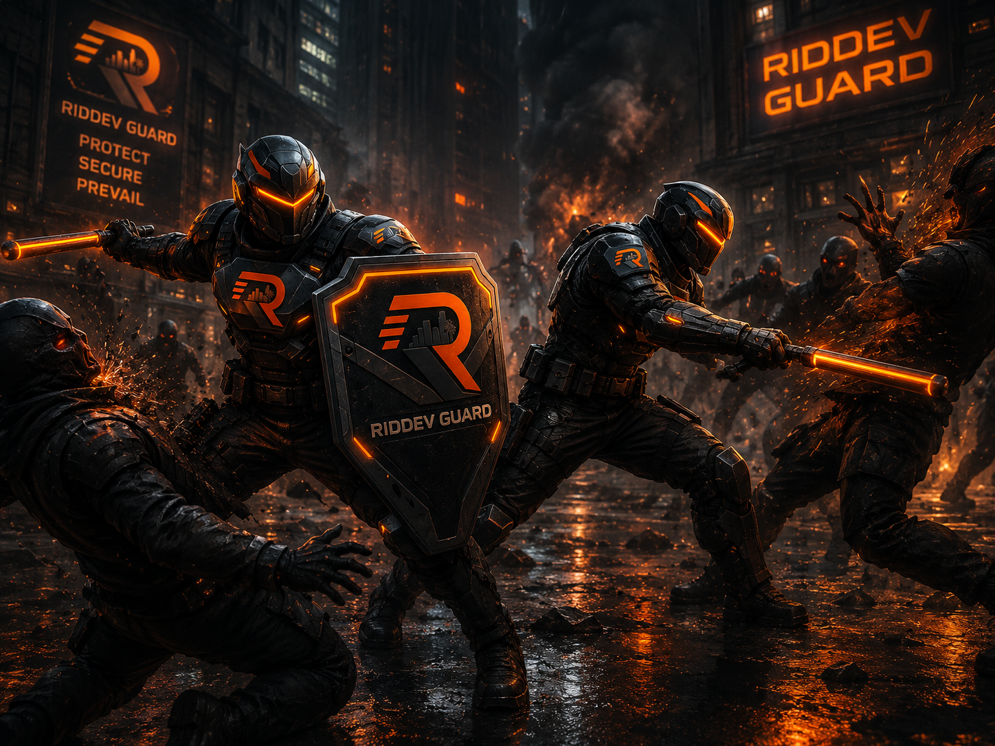 RIDDEV Guard defenders protecting a FiveM server environment from hostile access